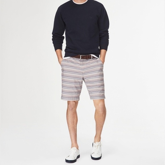 Brooks Brothers multi-stripe sear sucker mens 9” inseam shorts Sz-32. NWT T7 - Picture 3 of 12